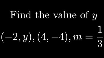 Given Two Points and the Slope Find the Missing y-coordinate of the Point