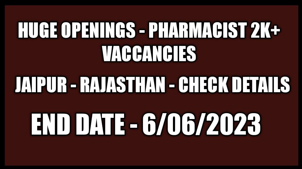 2859 Pharmacist Recruitment 2023 At SIHFW Pharmacy Govt Jobs 2023 2859-pharmacist-recruitment-2023-at-sihfw-pharmacy-govt-jobs-2023