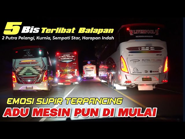 5 BUS TERLIBAT BALAPAN !! EMOSI SUPIR TERPANCING Dengan ADU MESIN, Siapa Tercepat ?? class=