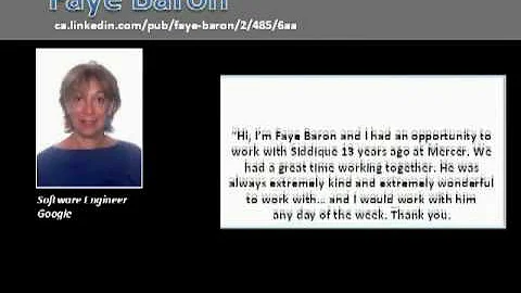 Faye Baron recommends Muhammad Siddique Social Med...