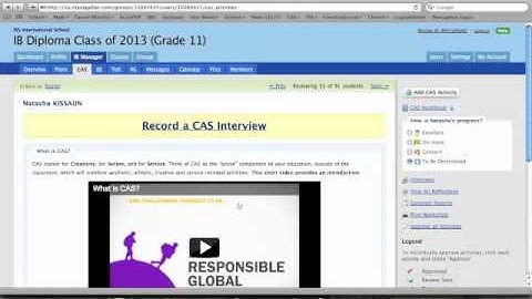 Uploading a CAS Document on Managebac