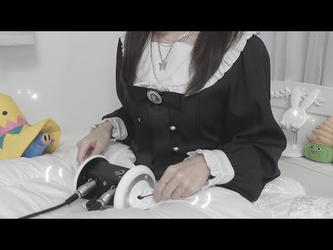 【ASMR】布団で耳かき😴綿棒で耳奥をゴリゴリする。囁き声で雑談あり。【睡眠導入】