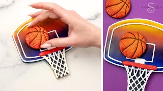 Basketball Cookies Decorated with Royal Icing and an Airbrush by SweetAmbsCookies 2,047 views 2 months ago 3 minutes, 9 seconds