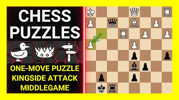 Chess Puzzles to Practice. Themes: One-move puzzle, Kingside attack, Middlegame. Learn