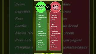 Good carbs vs Bad carbs | #shorts #workout #carbs