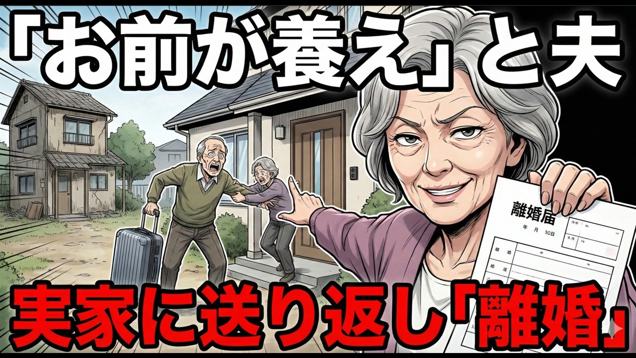 定年退職した夫「今日からお前が俺を養え」私「この家、私の名義ですけど？」→ 夫を実家に送り返して離婚届を突きつけた結果【熟年離婚】