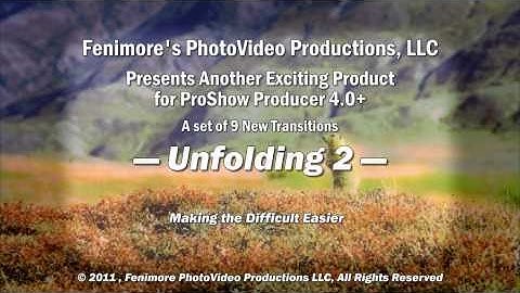 FPVP Transitions: Unfold2; ProShow Producer 4.5+