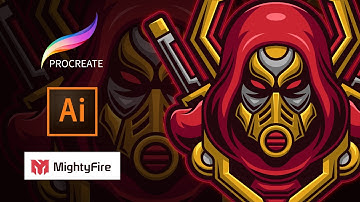 Assassin speed process from sketch to finish using Procreate and Adobe Illustrator