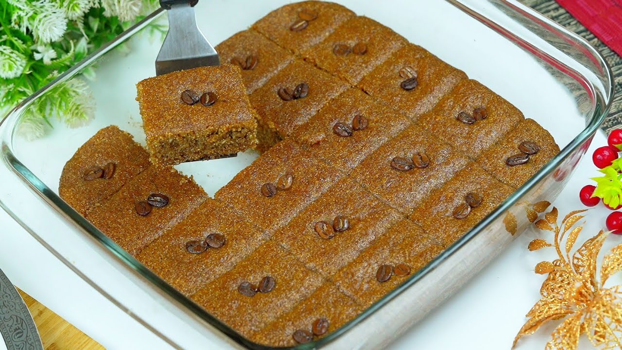 بسبوسة سريعة بطعم القهوة تعدل المزاج ☕ والاهم بابسط مكونات