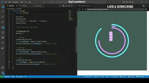 Animated Analog Clock in p5.js | Coding Tutorial