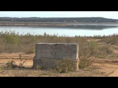 Ghost Town And Tombstones At The Bottom Of A Texas Lake