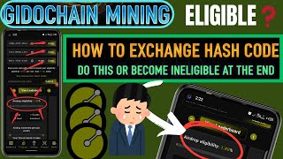 How to Exchange / Use GidoChain Hash Code | Fix Airdrop Ineligibility