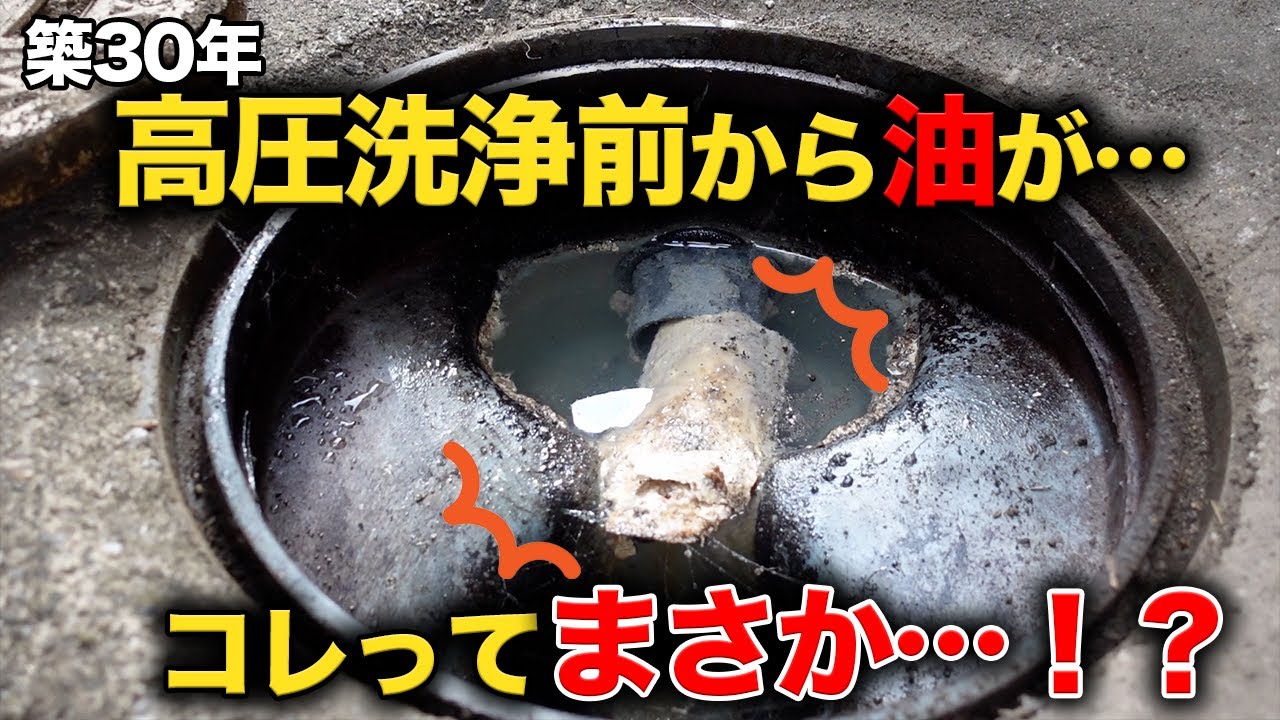 築30年！台所から水が溢れた？排水桝にすでに油の塊が！！【花のお掃除 #291】