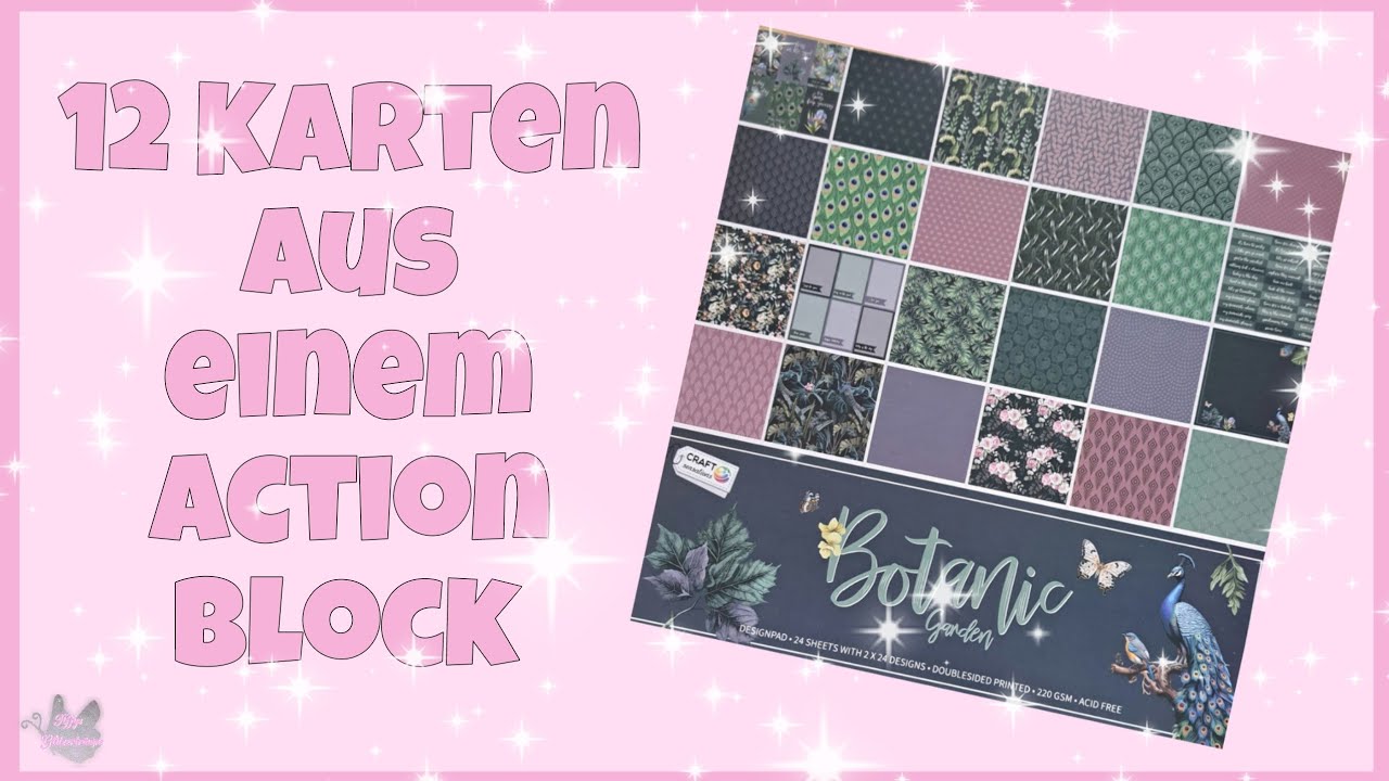 💕 12 Karten aus einem Action Block 💕 Botanic Garden - YouTube
