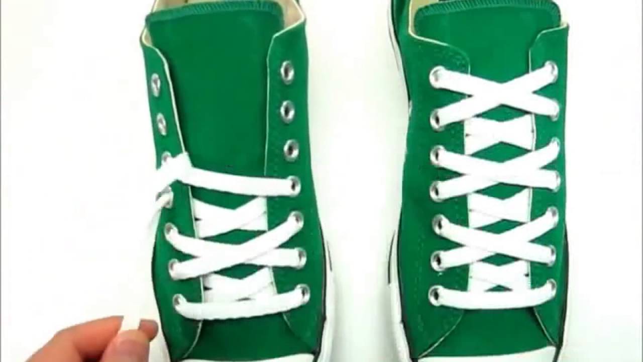 How to tie your shoelace converse - YouTube