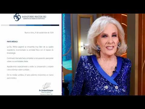 NUEVO PARTE MÉDICO DE MIRTHA: "Se encuentra muy bien de su cuadro respiratorio"