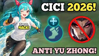 CICI MOVEMENT SPEED HACK VS. YU ZHONG! (100% broken!💀) CICI BEST BUILD AND EMBLEM -MLBB