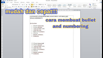 CARA MEMBUAT BULLET AND NUMBERING DENGAN MUDAH !!!