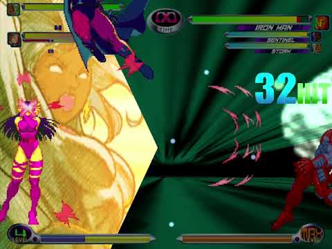 MvC2 - that ain't safe - Iron Man Proton Cannon hitting assist in front (punish with Psylocke-Storm)