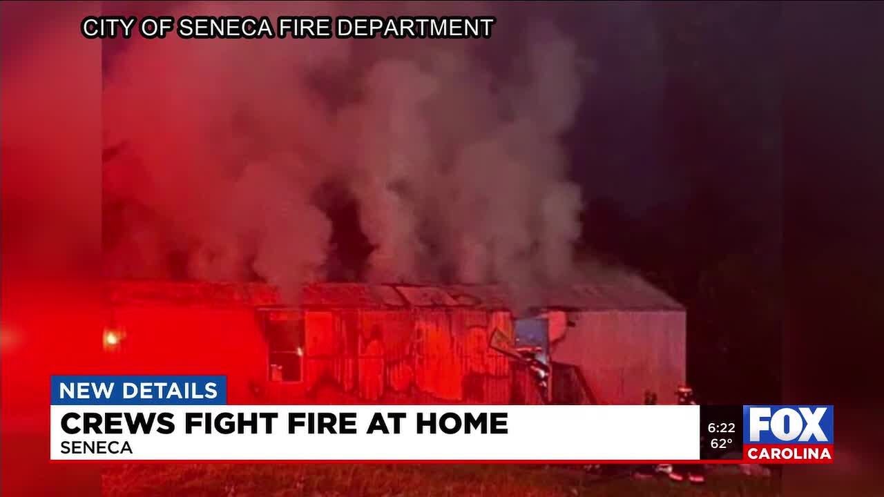 Crews respond to home fire in Seneca - YouTube