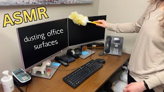 Dusting various surfaces in my office w/ Swiffer duster. RELAX. #asmr #asmrcleaning #nomidrollads