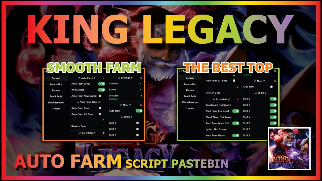 KING LEGACY Script Pastebin 2023 AUTO FARM, AUTO SEAKING, AUTO GHOST SHIP