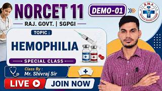 Topic : Hemophilia | SPECIAL CLASS | Demo-1 | NORCET-11 | Raj Govt. | Mr. Shivraj Sir
