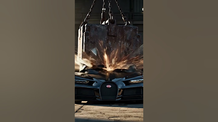 Bugatti Obliterated by Falling Iron Block 💣 | Epic Realistic Car Crash