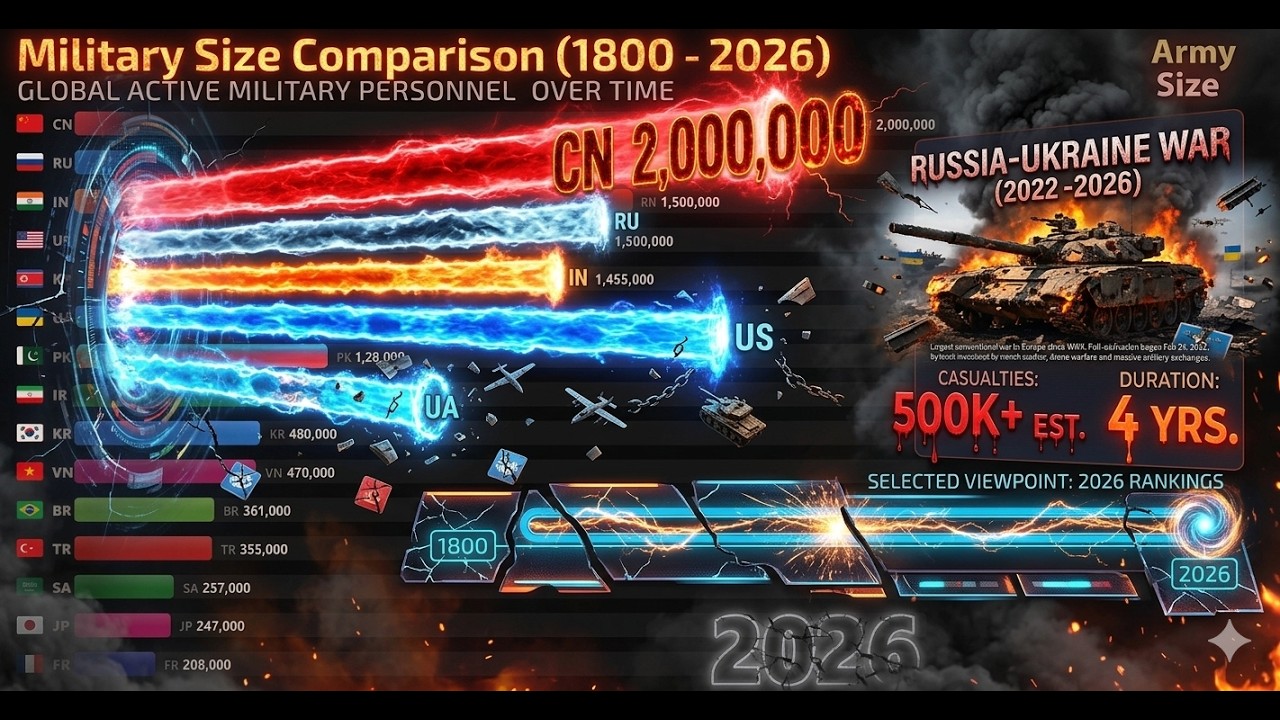 The Top 10 World Armies in 2026 (Military Size Comparison 1800-2026): A ...