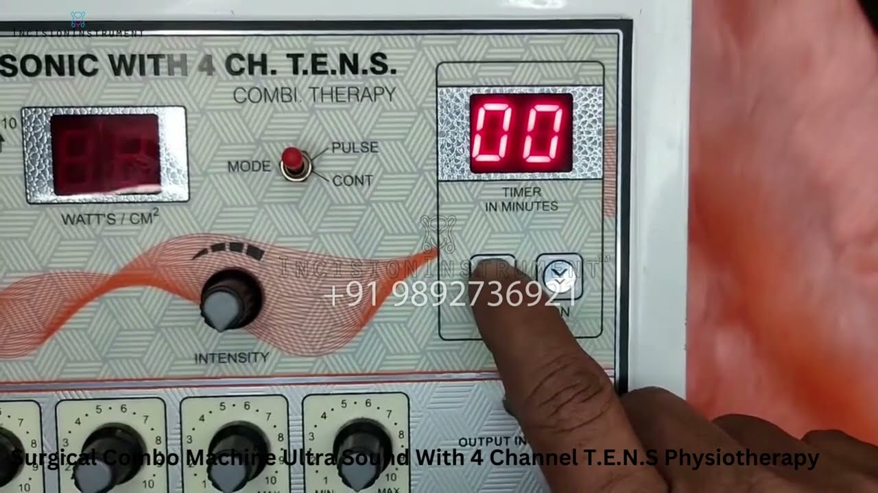Incision Instrument® Laparoscopic Surgical Combo Machine Ultra Sound 4 Channel TENS Physiotherapy