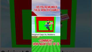 Old Roblox Games Nostalgia