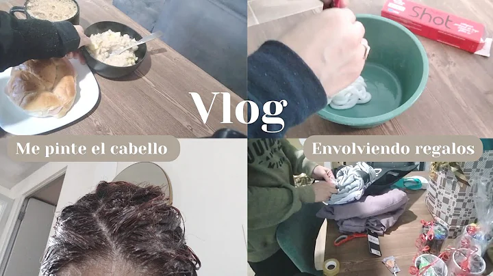 Me pinto el cabello  Envolviendo todos los regalos...