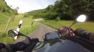 Mit der Aprilia Shiver 900 über den Wassserfluh-Pass von Brunnadern nach Lichtensteig, Schweiz