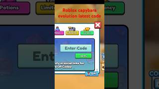 Roblox capybara evolution latest code#roblox#shorts#youtube#youtubeshorts#robloxcodes#viralshorts