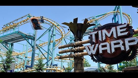 Roller coaster Time Warp flying coaster many 360-degree spirals Amusement Park Canada