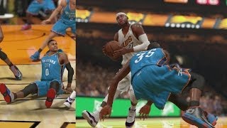 NBA 2K14 PS4 My Career Playoffs CFG5 - Durant and Westbrook Fall!