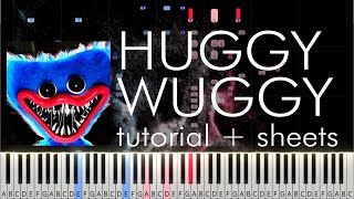 Poppy Playtime - Huggy Wuggy - Piano Tutorial (Hard) - How to Play