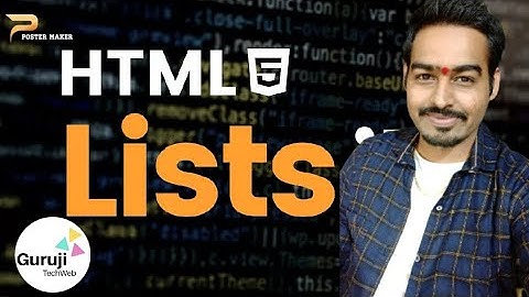 HTML video tutorial - 8 - html ol tag, ul tag,dl tag and html li tag, background image set
