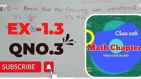 Exercise 1.3 Class 10 Maths NCERT Solutions Q.no.3(Real Numbers) HBSE/CBSE BOARD।#10thmaths #ncert