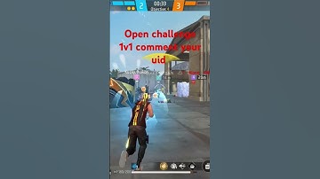 #Free fire short video open challenge 1v1 comment your uid