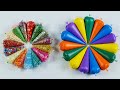 MAKING CRUNCHY SLIME WITH PIPING BAGS ! SATISFYING SLIME ASMR VIDEOS #64