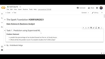 TASK 1 | Data Science & Business Analysts internship | The Sparks Foundation