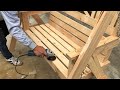 Amazing Ingenious & Creative Woodworking Design // Build Unique Chair Swing With Chain Hanging Kit