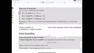 Solve Linear inequalities; Set-builder notation, graphing, and interval notation (110.1.7a)