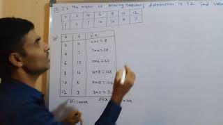 Finding 'K' value 9th class 9th chapter statistics exercise 9.2( 3rd problem)