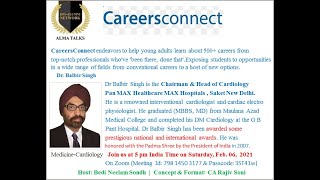 Careers Connect Talk Show 18 - Dr. Balbir Singh, Medicine - Cardiologist screenshot 5