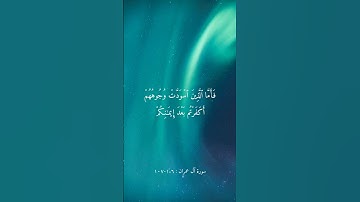 سورة آل عمران : ١٠٦-١٠٧