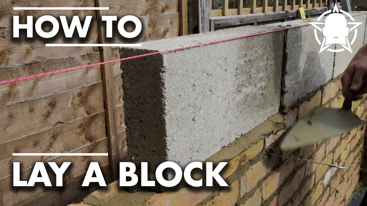 How To Lay A Concrete Block #diy - YouTube