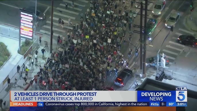 Car Rams Into Black Lives Matter Protesters In New York City's Time Square