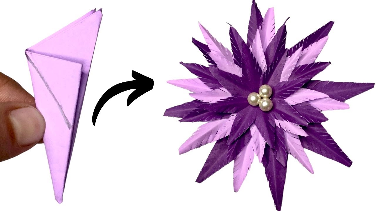 How To Make Beautiful Flowers With Colour Paper How To Make Beautiful Flowers With Colour Paper